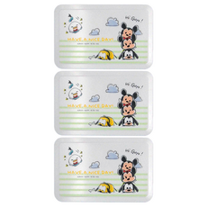 收納王妃 TSUM 濕紙巾盒, 綠線米奇家族, 3個