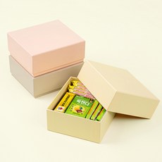 뮤니드 소프트 미니 선물상자, 크림, 핑크, 그레이, 1세트