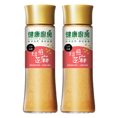 健康廚房 焙煎芝麻拌醬，完整芝麻顆粒深度炒焙，釀造醋添加，不添加防腐劑, 200ml, 2瓶