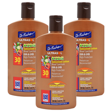 Dr.Fischer 費雪博士 兒童防曬乳 SPF30 UVA UVB高保護 含維生素E與綠茶, 250ml, 3瓶