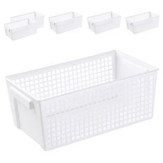 多功能收納籃 PP材質, 白色, 6個