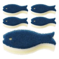 marna 小魚造型清潔用海綿, K170, 尺寸約142x66x35mm, 5個, 1入