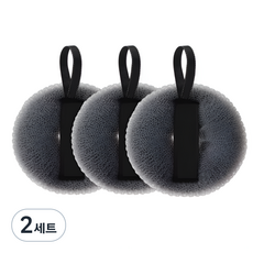 Home RENE乾淨甜甜圈沐浴球, 2組, 灰色, 3入