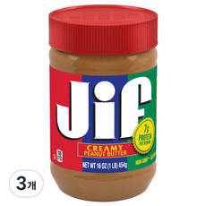 Jif 지프 크리미 땅콩버터, 454g, 3개