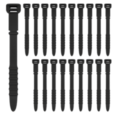 픽스몰 실리콘 선정리 케이블타이, 블랙, 20개