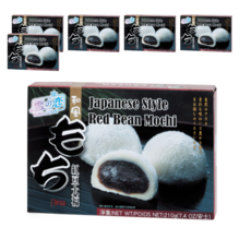 雪之戀 和風大福 紅豆, Q彈麻糬 香甜紅豆內餡, 210g, 6盒