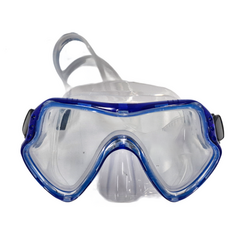 蝴蝶魚 潛水面鏡 MKS2204 PVC 玻璃 矽膠, 透明藍