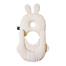 Yanny Hug 棉質立體哺乳枕, 兔子造型, 39.5x19x5 公分, 奶油色