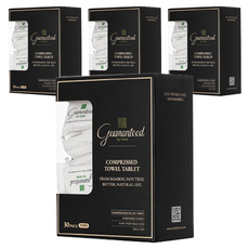GuaranteedByVastly 竹纖維壓縮毛巾, 30入, 4盒