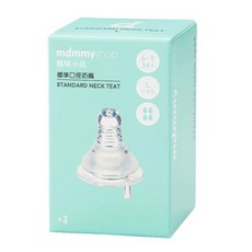 mammyshop 媽咪小站 母感體驗2.5 防脹氣奶瓶用奶嘴 寬大口徑 十字孔, 6個月以上, L, 3入, 1盒