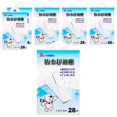 利聯醫技 防水透氣繃 7.2*1.9cm, 28片, 6盒