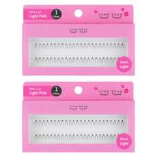 ccam bbak 人造單簇假睫毛 包裝版 輕量款 9mm 1根, 2個, 輕量款(黑色)