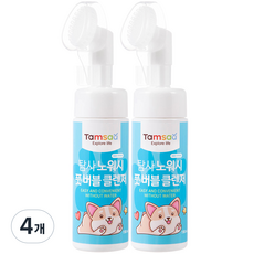 탐사 반려동물 노워시 풋 버블 클렌저, 150ml, 4개