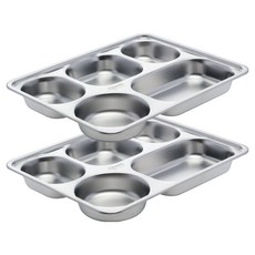 Sisem 深高級不鏽鋼餐盤 2個, 銀色