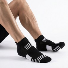 노크노크 남성용 데일리 스포츠 양말, 블랙, 2개