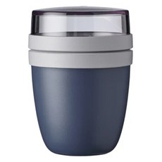 MEPAL 迷你雙層隨手杯 300ml+120ml 藍色 適用於洗碗機和微波爐, 1個