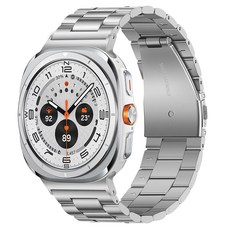 NUART Galaxy Watch 兼容錶帶 Classic Fit 純色金屬錶帶, 銀色, 1個