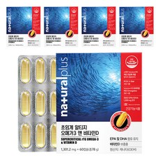 naturalplus 超臨界rTG OMEGA3&維他命D膠囊, 60顆, 5盒