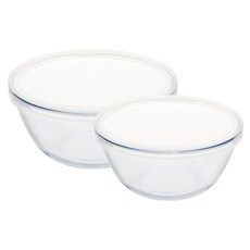 bella cuisine OvenGlass 耐熱玻璃攪拌碗2件組, 1.5L + 2.5L, 1套