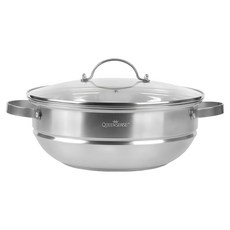 QUEEN SENSE 多功能不鏽鋼附蓋雙耳湯鍋, 32cm, 1個