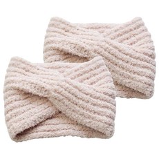 Areumtree 柔軟洗臉髮帶, 粉紅色, 2個