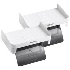 에버하우스 모던 선반형 휴지걸이, 블랙, 2개