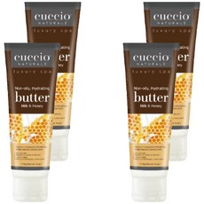 CUCCIO 古希歐 高效保濕乳霜，牛奶蜂蜜，4oz, 4個