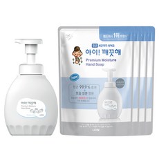 아이깨끗해 프리미엄 모이스처 핸드워시 힐링코튼 용기 450ml + 리필 400ml 4p, 1개