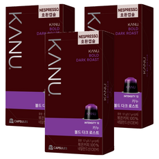 카누 볼드 다크 로스트 네스프레소 호환 캡슐 커피, 5.7g, 10개입, 3개