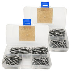 Innotime 木工用粗牙麥格納塗層螺絲 4種 x 20p 套組, 2套