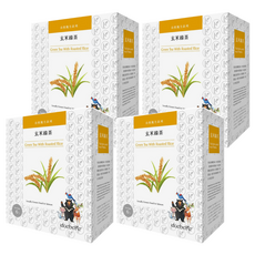 daebete 茶米茶 自然複方 玄米綠茶茶包 Set, 嚴選台梗八號稻米 香濃飽滿, 茶香和米香結合 6包, 3g, 4盒