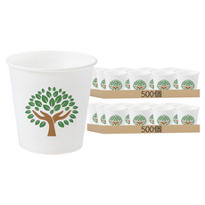 Tamsaa 樹木圖案紙杯 178mL 自然紙漿 獨立條裝, 500個, 2箱