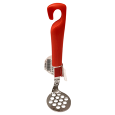 KAI 貝印 House 不鏽鋼迷你壓泥器 紅柄 日本產, 19 x 4.5 x 5.5cm, 1個