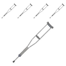 와이스필 보행 보조 알루미늄 목발, 5개