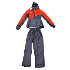 OutPerform 終結者斜開背包款兩截式雨衣, 緋紅色