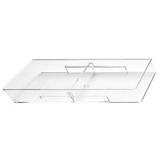 可調節分隔收納盒, 透明色, 1個