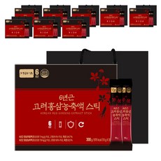 정원삼 6년근 고려홍삼 농축액 스틱 30개입 + 쇼핑백, 300g, 9세트