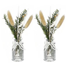 LONGFINE 朗氛 植物精油 ins北歐乾燥花無火香薰擺飾, 奇蹟森林, 2個, 50ml