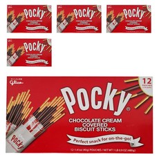 glico 格力高 Pocky 百奇 巧克力棒 12包, 480g, 5盒