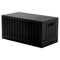 livinbox 樹德貨櫃收納椅, 黑色, 1個