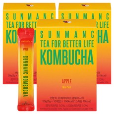 SUNMANC 康普茶沖泡粉隨身包 蘋果口味, 5g, 10條, 3盒