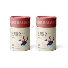 굿밸런스 짜먹는 고양이 간식 플러스 60p, 참치 + 연어, 2개, 360g