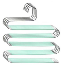 S型5層式防滑褲架 4入, 薄荷, 1個