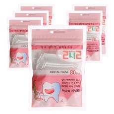 242一次性牙線, 80入, 6袋