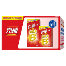 克補 B群+鐵加強錠 30顆 x 2盒 + 60顆 x 2盒, 180顆, 1組