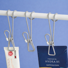 리빙홈디테일 컬러 후크 집게, 라이트그레이, 10개