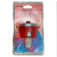 TATUNG 大同 LED電鍋小夜燈 0.4W NL-A01, 紅色