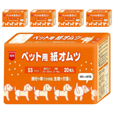 inuneru 狗兒爽 寵物尿褲 犬貓用 SS號 20片入, SS(20~30cm 體重2~4kg), 20片, 5包