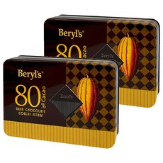 Beryl's 80%可可含量黑巧克力 108g (鐵盒裝), 2盒