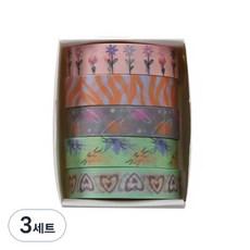 KOKA 手帳裝飾紙膠帶 5入, 07, 3套